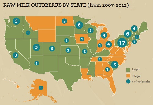 Raw Milk Illness Map
