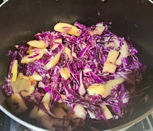Cabbage simmering