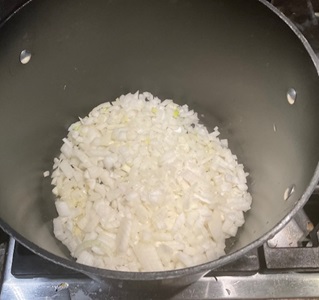 onions simmering